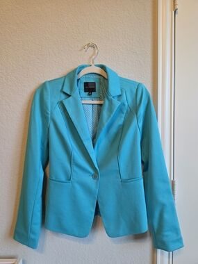 The Limited Turquoise Single-Button Blazer